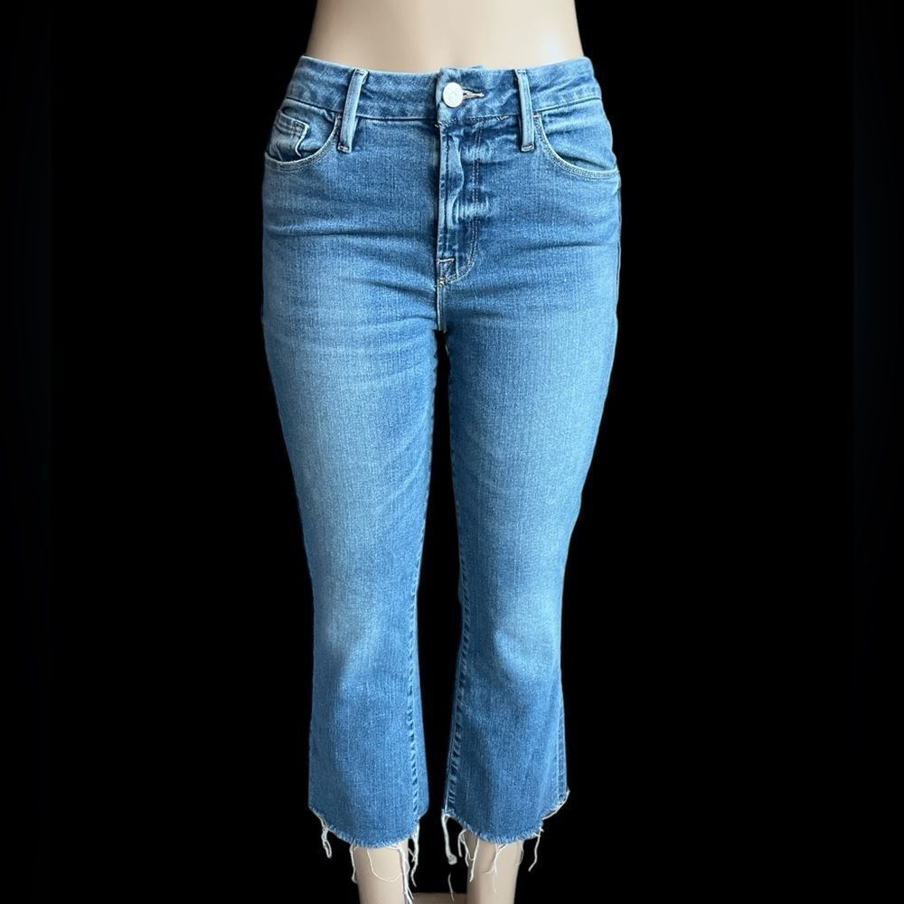 Frame cropped  Le crop mini boot cut Blue Denim Jeans - Picture 6 of 9